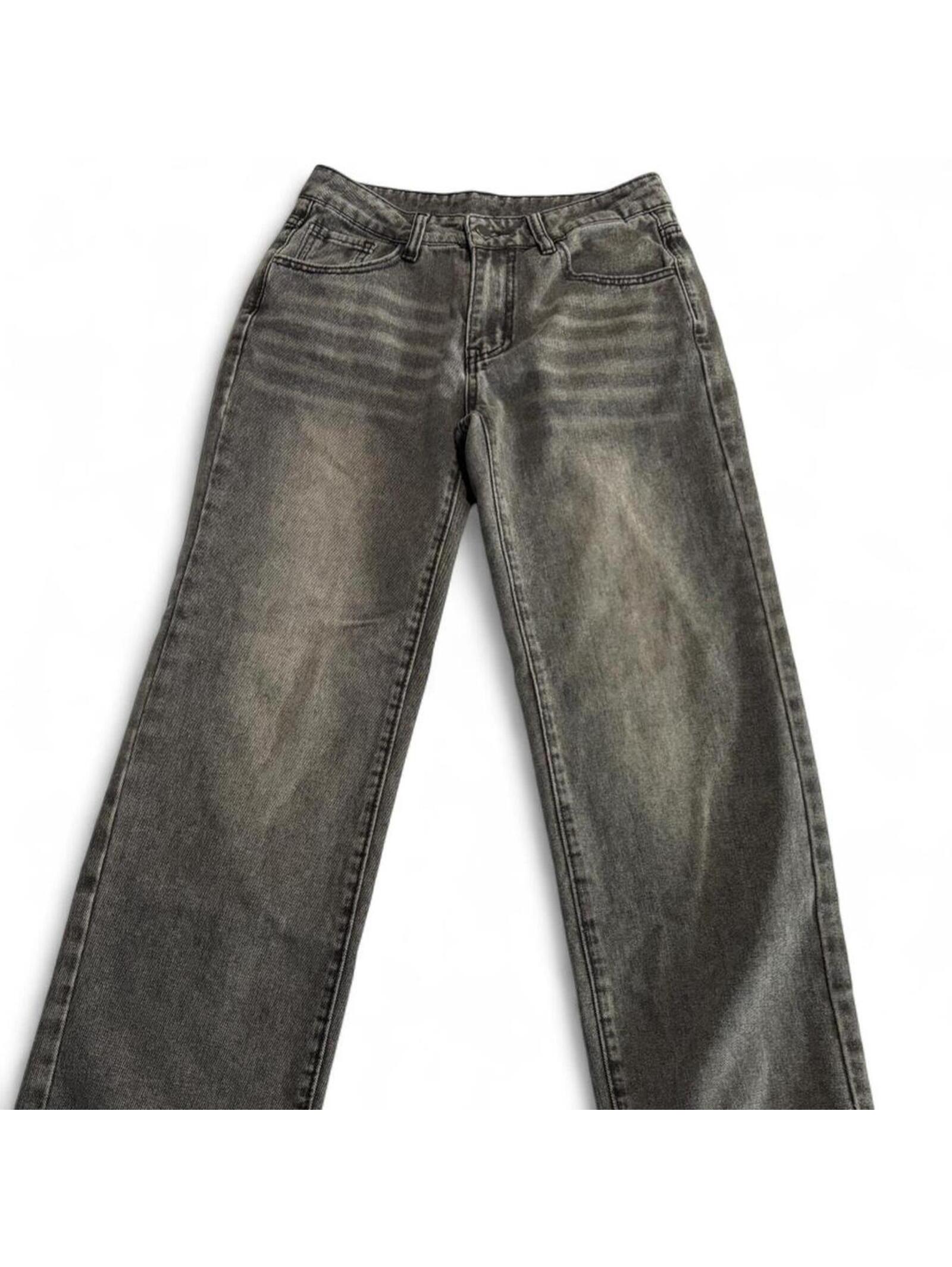 Shein Petite S Black Wide Leg Jeans High Rise 90s Style